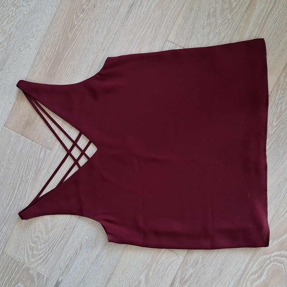 Express Deep Red Sleeveless Blouse - XS